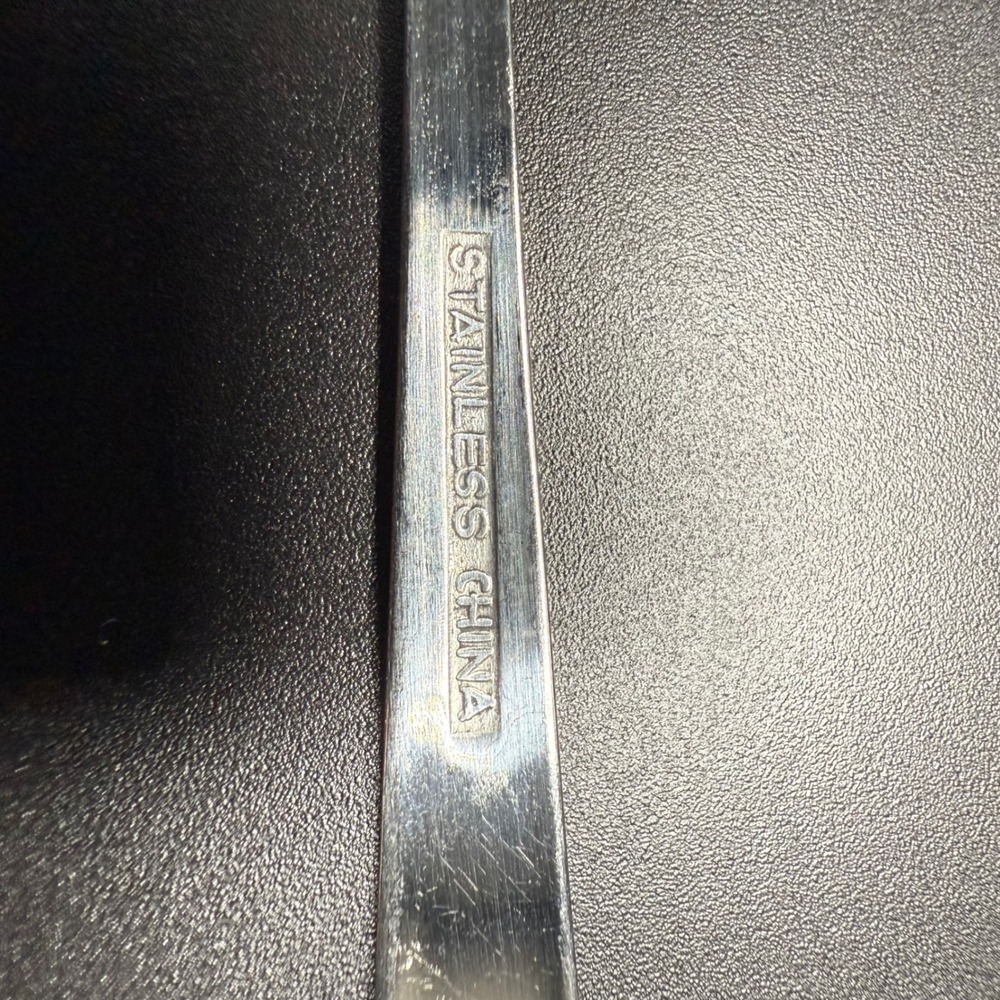 Set of 8 Stainless Steel Spoons Vintage Serving Cutlery Kitchen Utensils - Picture 3 of 4
